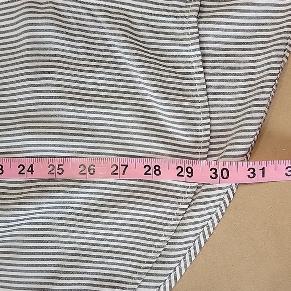 a new day size XXL Blue White Stripe Button Down Shirt with Single Chest Pocket - Picture 11 of 13